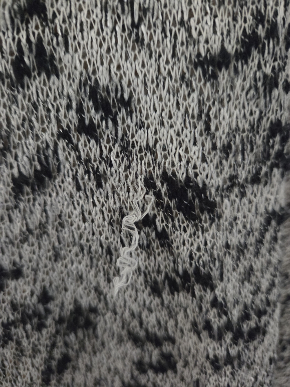 LuLaRoe Long Open Front Marled Black & White Cardigan - Picture 5 of 5